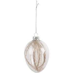 Clayre & Eef 6GL4460 Decorative Hanging Egg 7x10 cm Easter Egg Ornament