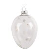 Clayre & Eef 6GL4463 Easter egg pendant 7x10 cm transparent glass