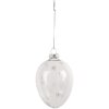 Clayre & Eef 6GL4463 Easter egg pendant 7x10 cm transparent glass