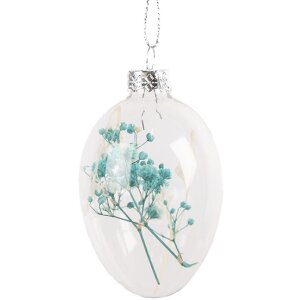 Clayre & Eef 6GL4464 Easter egg pendant glass...