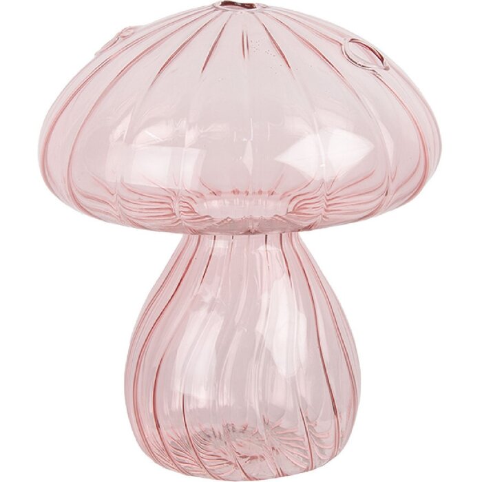 Clayre & Eef 6GL4474 Decorative Mushroom Pink Ø 13x15 cm