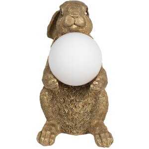 Clayre & Eef 6LMP790 Table Lamp Bunny Gold G9 max 60W...