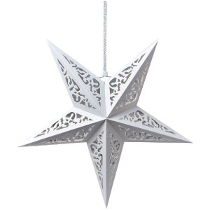 Clayre & Eef 6PA0510M Decoration Star White 45x15x45 cm