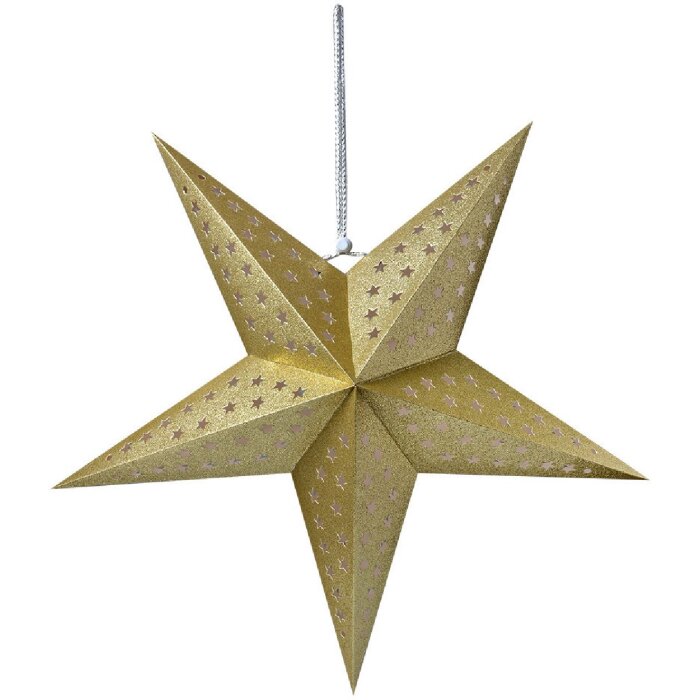 Clayre & Eef 6PA0512L Decoration star gold 60x22x60 cm