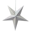 Clayre & Eef 6PA0512LW Decoration star 60x22x60 cm white perforated