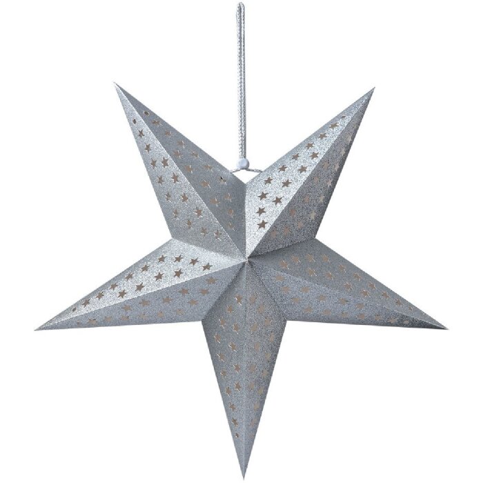 Clayre & Eef 6PA0512LZI Decoration Star 60x22x60 cm Silver