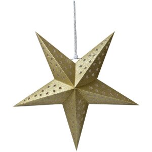 Clayre & Eef 6PA0512M Decoration Star Gold 45x15x45 cm