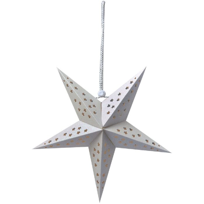 Clayre & Eef 6PA0512SW Decoration Star White 30x10x30 cm