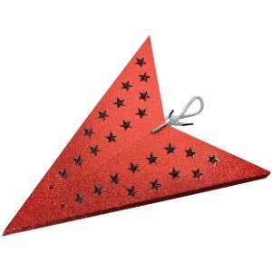 Clayre & Eef 6PA0512XLR Decoration Star Red 90x20x90 cm