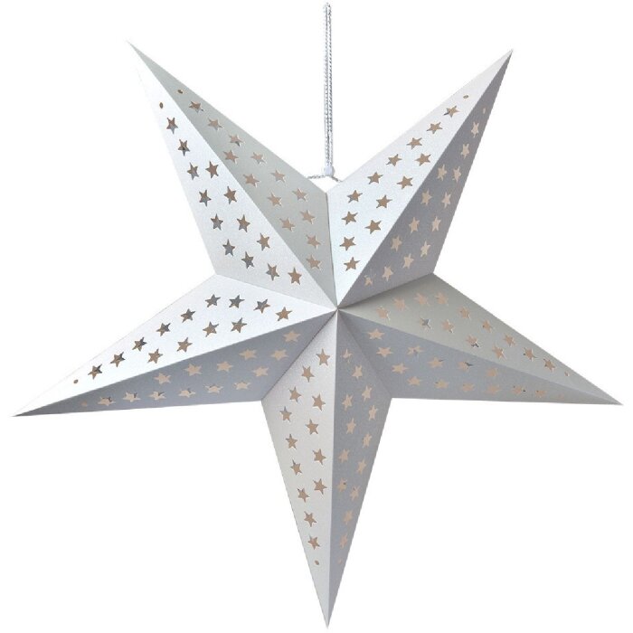 Clayre & Eef 6PA0512XLW Decoration Star White 90x20x90 cm