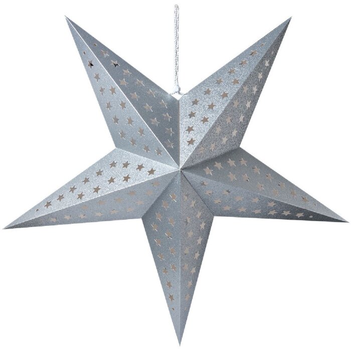 Clayre & Eef 6PA0512XLZI Decorative stars silver 90x20x90 cm