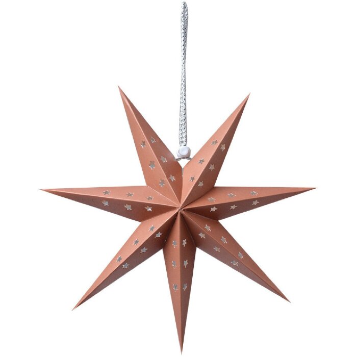 Clayre & Eef 6PA0514S Decoration star copper 30x8x30 cm