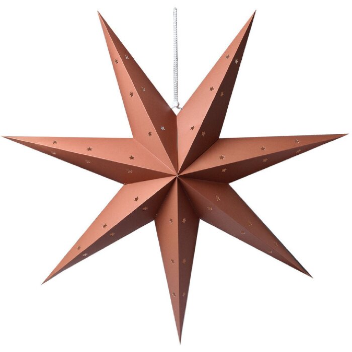 Clayre & Eef 6PA0514XL Decoration star copper 90x18x90 cm