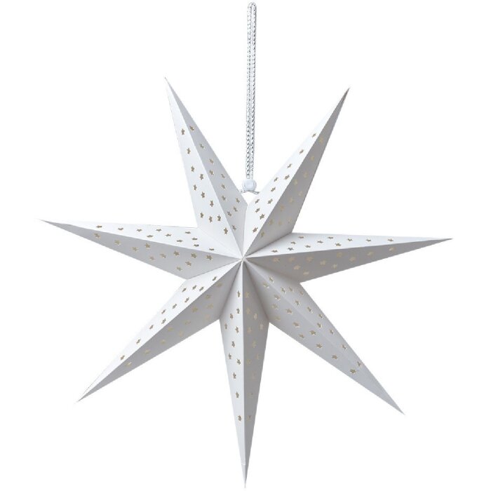 Clayre & Eef 6PA0515M Decoration Star White 45x15x45 cm