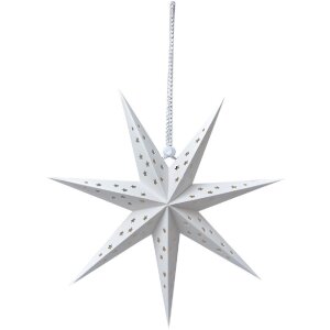 Clayre & Eef 6PA0515S Decoration Star White 30x8x30 cm