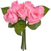 Clayre & Eef 6PL0238 Artificial Flower Bouquet with 6 Roses Pink 16x16x24 cm