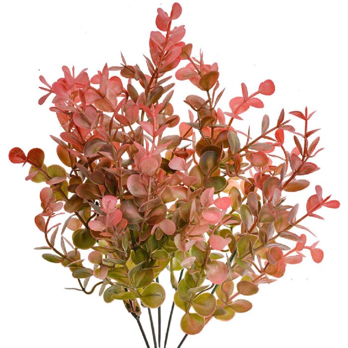 Clayre & Eef 6PL0249 Decoration Branch Pink Green 12x12x35 cm