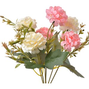 Clayre & Eef 6PL0266 Artificial Flower Pink/White...