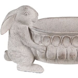 Clayre & Eef 6PR5054 Decoration flower pot rabbit 43x19x19 cm stone look