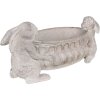 Clayre & Eef 6PR5054 Decoration flower pot rabbit 43x19x19 cm stone look