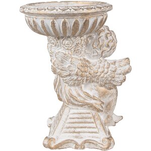 Clayre & Eef 6TE0506 Flower Pot Angel Antique White 18x15x23 cm