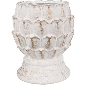 Clayre & Eef 6TE0510M Flower Pot White Ø 15x18 cm