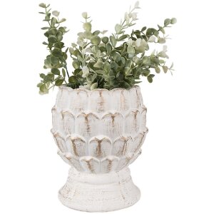 Clayre & Eef 6TE0510M Flower Pot White Ø 15x18 cm