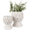 Clayre & Eef 6TE0510M Flower Pot White Ø 15x18 cm