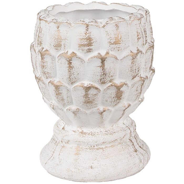 Clayre & Eef 6TE0510S Flower Pot White Ø 11x13 cm