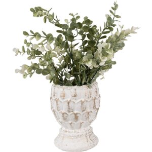 Clayre & Eef 6TE0510S Flower Pot White Ø 11x13 cm