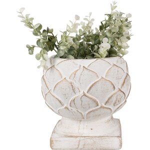 Clayre & Eef 6TE0511M Flower Pot White Ø 18x17 cm