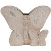 Clayre & Eef 6TE0514 Flower Pot Butterfly Beige 24x10x19 cm