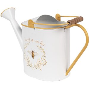 Clayre & Eef 6Y5510 Decoration Watering Can White Yellow 39x13x21 cm