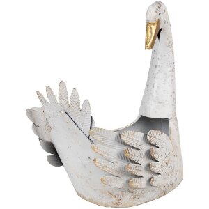 Clayre & Eef 6Y5513 Plant Holder Swan White 44x26x43 cm