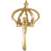 Clayre & Eef 6Y5547 Wall Hook Crown Gold 10x3x17 cm