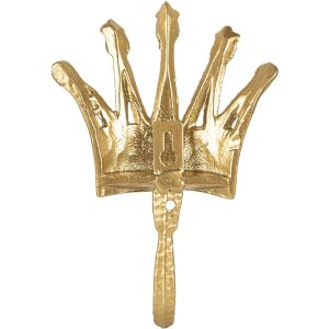 Clayre & Eef 6Y5548 Wall Hook Crown Gold 11x3x18 cm