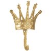 Clayre & Eef 6Y5548 Wall Hook Crown Gold 11x3x18 cm