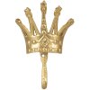 Clayre & Eef 6Y5548 Wall Hook Crown Gold 11x3x18 cm