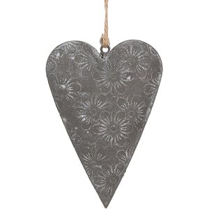 Clayre & Eef 6Y5569S Hanging Heart Decoration Grey...