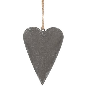 Clayre & Eef 6Y5569S Hanging Heart Decoration Grey...