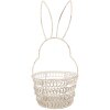 Clayre & Eef 6Y5581S Basket Rabbit Metal White Ø 12x27 cm