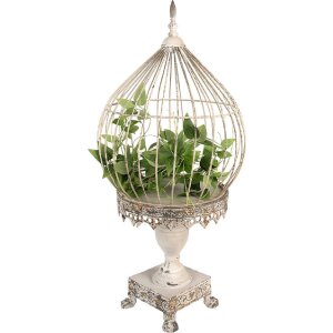 Clayre & Eef 6Y5590 Decoration Birdcage Beige Ø 36x69 cm