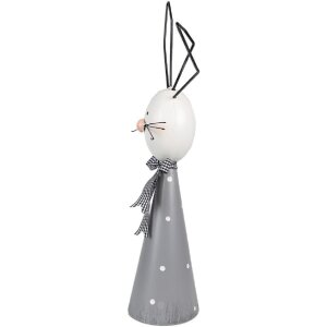 Clayre & Eef 6Y5593 Decoration Rabbit Grey White 21x11x48 cm