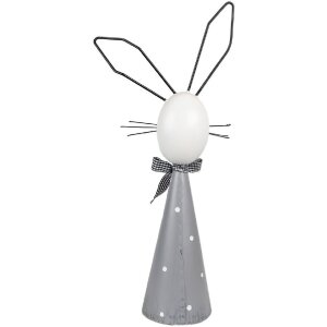 Clayre & Eef 6Y5593 Decoration Rabbit Grey White 21x11x48 cm