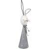 Clayre & Eef 6Y5593 Decoration Rabbit Grey White 21x11x48 cm