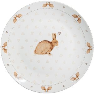 Clayre & Eef BSLCFP Large Plate White Brown Ø...