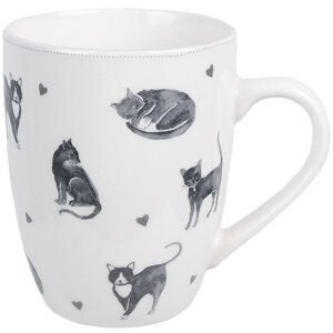 Clayre & Eef CAKYMU Mug White 12x8x10 cm 350 ml...