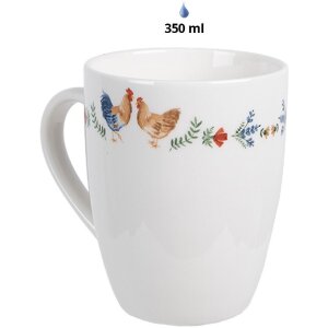 Clayre & Eef CARYMU Mug White 12x8x10 cm 350 ml...