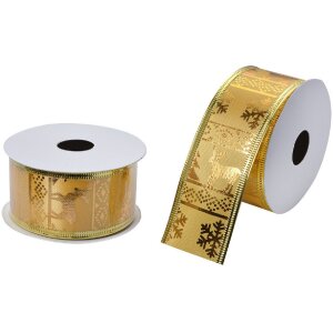 Clayre & Eef LI0127 Ribbon Gold coloured 3.8 cm x 2.7...