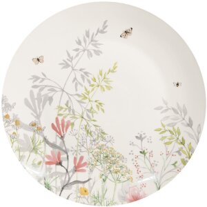 Clayre & Eef Large Plate Botanical Porcelain White...